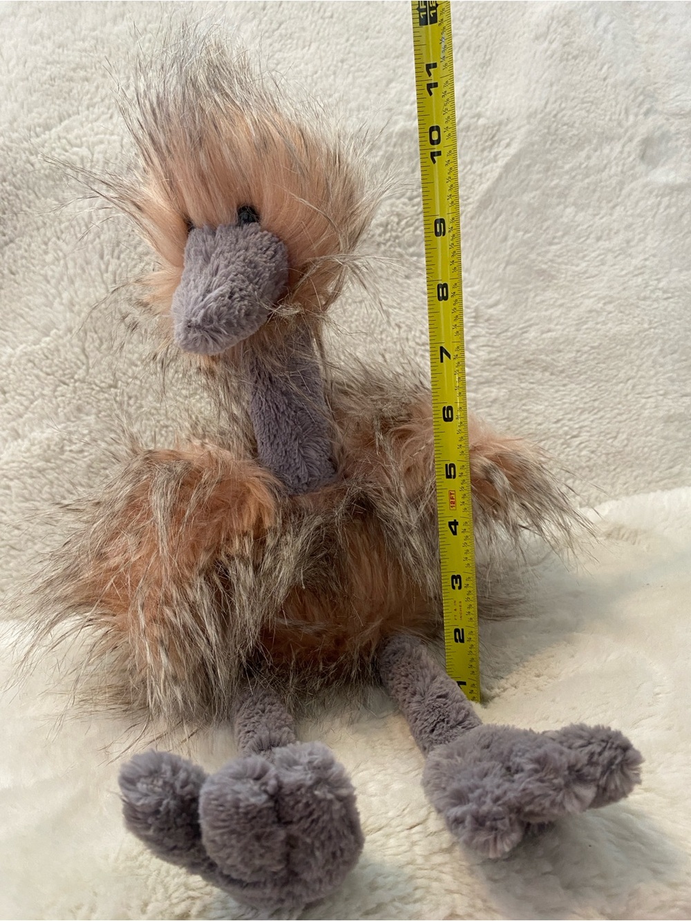 ✨ RETIRED Jellycat London Odette Ostrich w/Dust Bag Plush Stuffed Animal Rare ✨ - Picture 3 of 4
